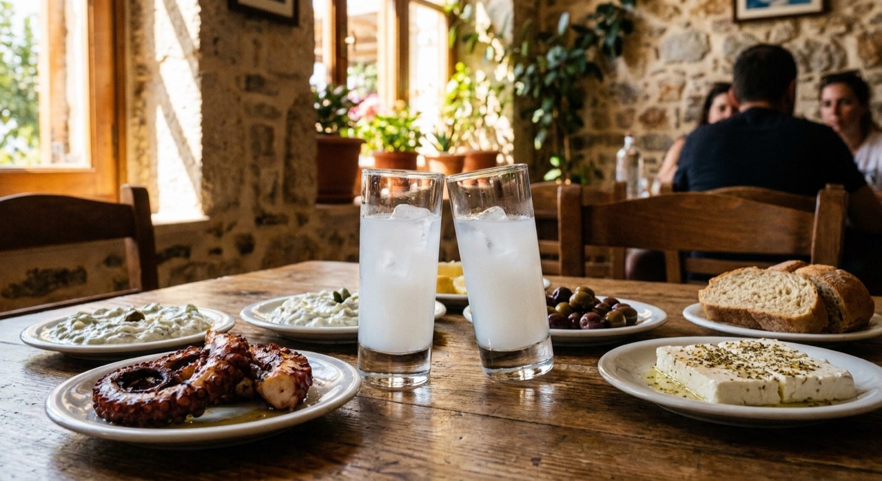 Στιγμή από το ουζερί