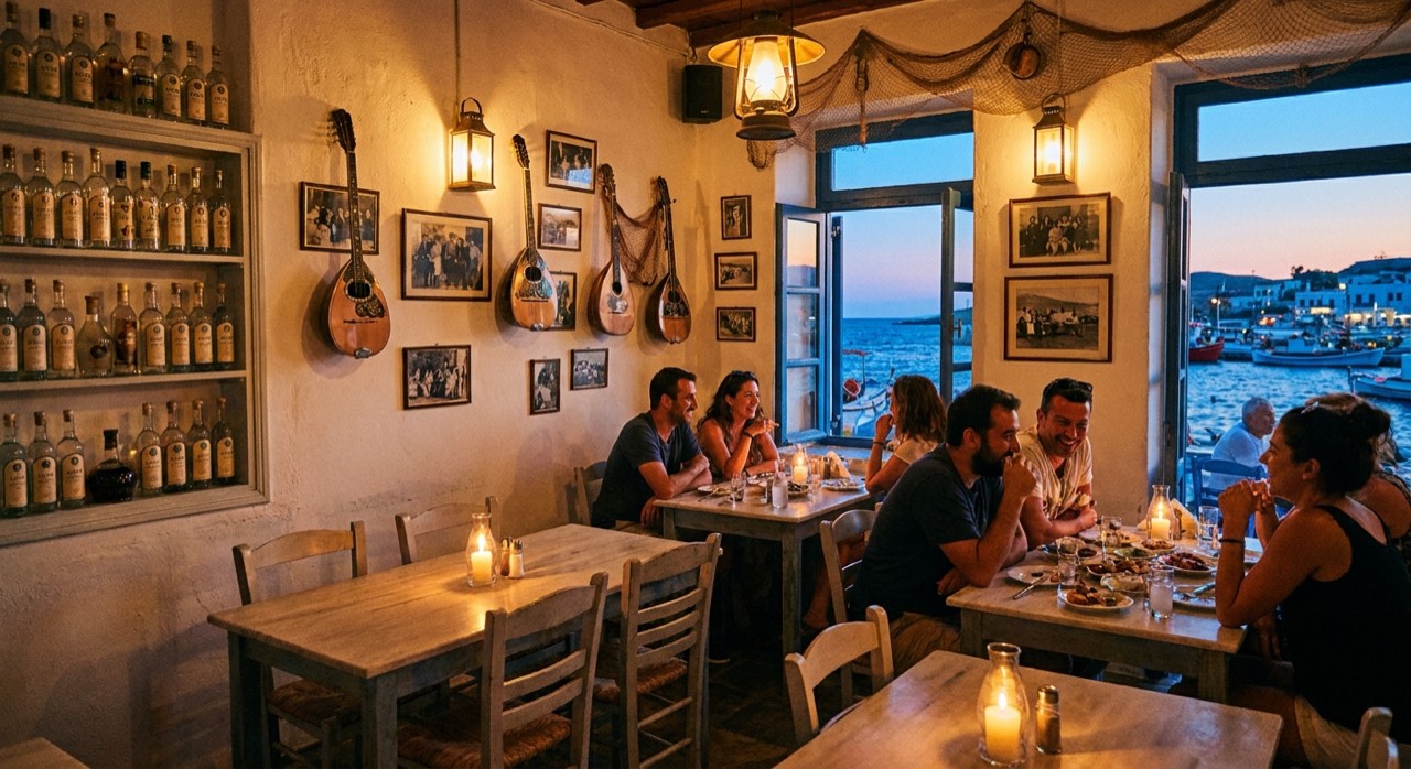 Στιγμή από το ουζερί
